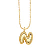 Copper Gold Plated Simple Style Letter Pendant Necklace