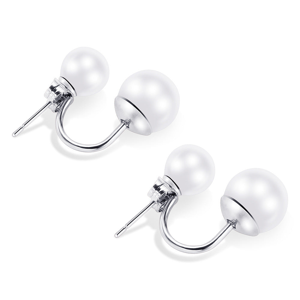 1 Pair Simple Style Geometric Titanium Steel Ear Studs