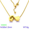 Stainless Steel Basic Letter Heart Shape Pendant Necklace