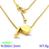 Stainless Steel Basic Letter Heart Shape Pendant Necklace