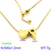 Stainless Steel Basic Letter Heart Shape Pendant Necklace