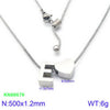 Stainless Steel Basic Letter Heart Shape Pendant Necklace