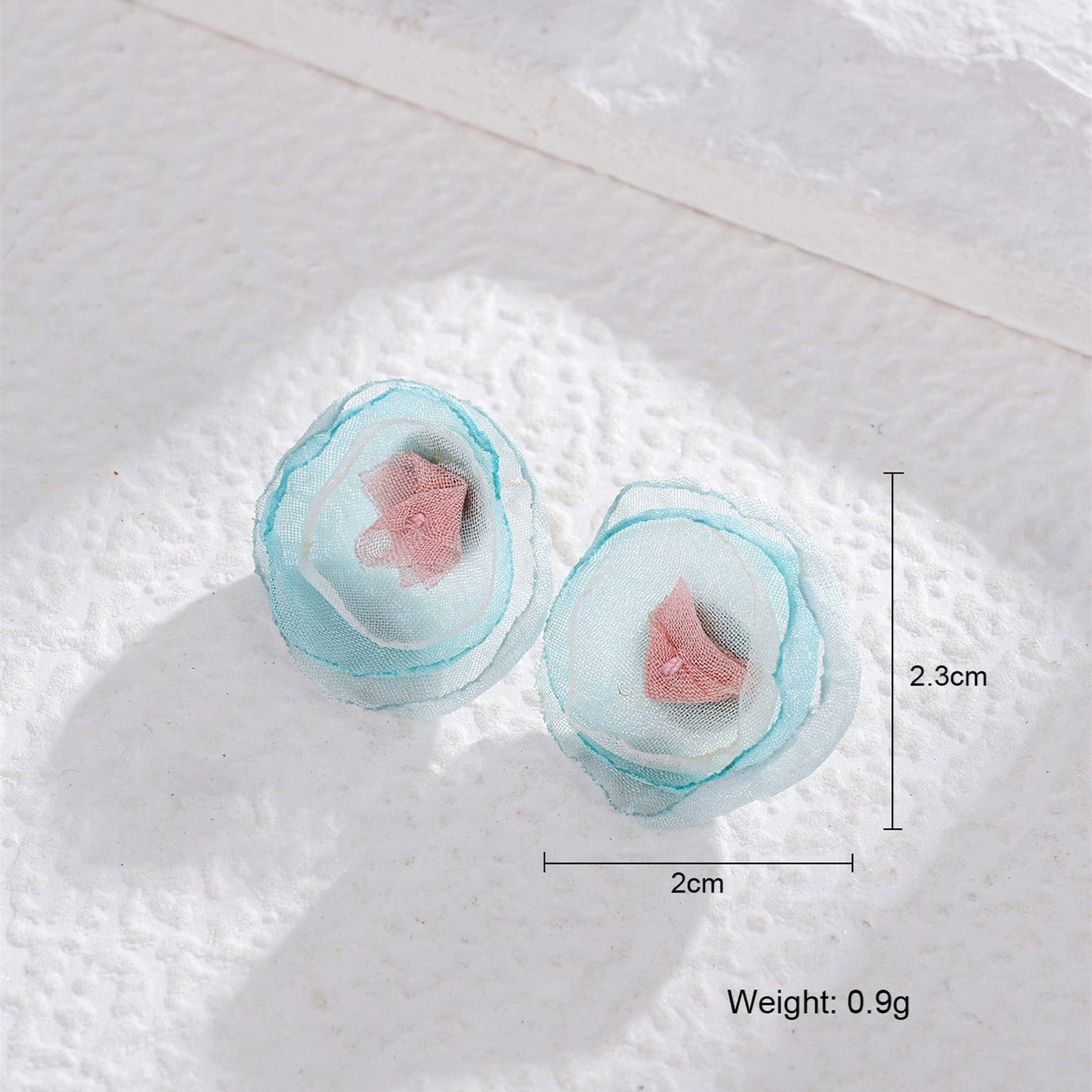 1 Pair Sweet Flower Gauze Ear Studs