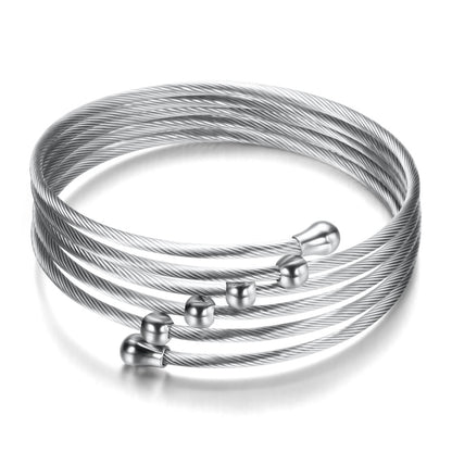 Titanium Steel Simple Style Geometric Bangle