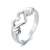 Sterling Silver Cute Gesture Heart Shape Plating Rings