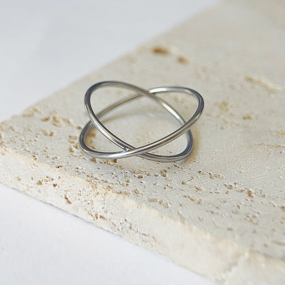 Titanium Steel 18K Gold Plated Simple Style Geometric Rings