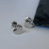 1 Pair Simple Style Heart Shape Titanium Steel 18K Gold Plated Ear Studs