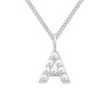 Stainless Steel 14K Gold Plated Simple Style Letter Hollow Out Inlay Artificial Pearls Pendant Necklace