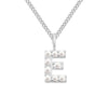 Stainless Steel 14K Gold Plated Simple Style Letter Hollow Out Inlay Artificial Pearls Pendant Necklace