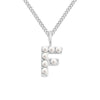 Stainless Steel 14K Gold Plated Simple Style Letter Hollow Out Inlay Artificial Pearls Pendant Necklace