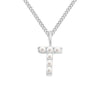 Stainless Steel 14K Gold Plated Simple Style Letter Hollow Out Inlay Artificial Pearls Pendant Necklace