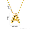 Titanium Steel Vintage Style Letter Plating Pendant Necklace