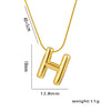 Titanium Steel Vintage Style Letter Plating Pendant Necklace