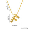 Titanium Steel Vintage Style Letter Plating Pendant Necklace