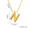 Titanium Steel Vintage Style Letter Plating Pendant Necklace