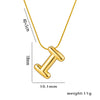 Titanium Steel Vintage Style Letter Plating Pendant Necklace