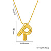 Titanium Steel Vintage Style Letter Plating Pendant Necklace