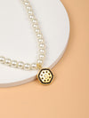 Elegant Glam Letter Artificial Pearl Zinc Alloy Beaded Plating Inlay Glass Women's Pendant Necklace