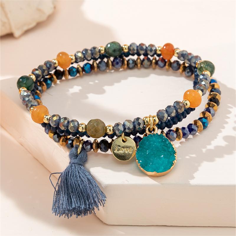 Casual Simple Style Irregular Glass Rope Beaded Women'S Bracelets