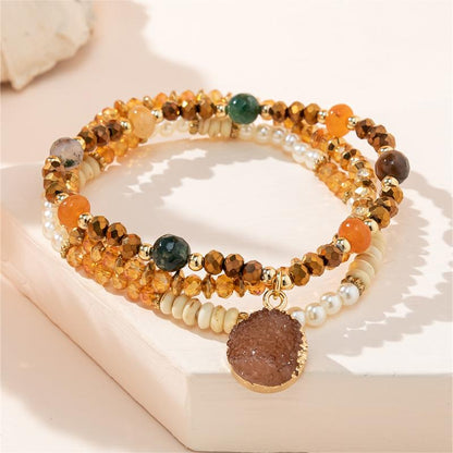 Casual Simple Style Irregular Glass Rope Beaded Women'S Bracelets