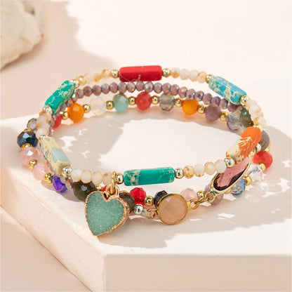 Casual Simple Style Irregular Glass Rope Beaded Women'S Bracelets