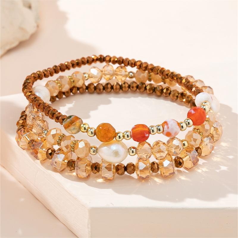 Casual Simple Style Irregular Glass Rope Beaded Women'S Bracelets