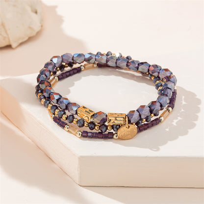 Casual Simple Style Geometric Artificial Crystal Beaded Women's Bracelets