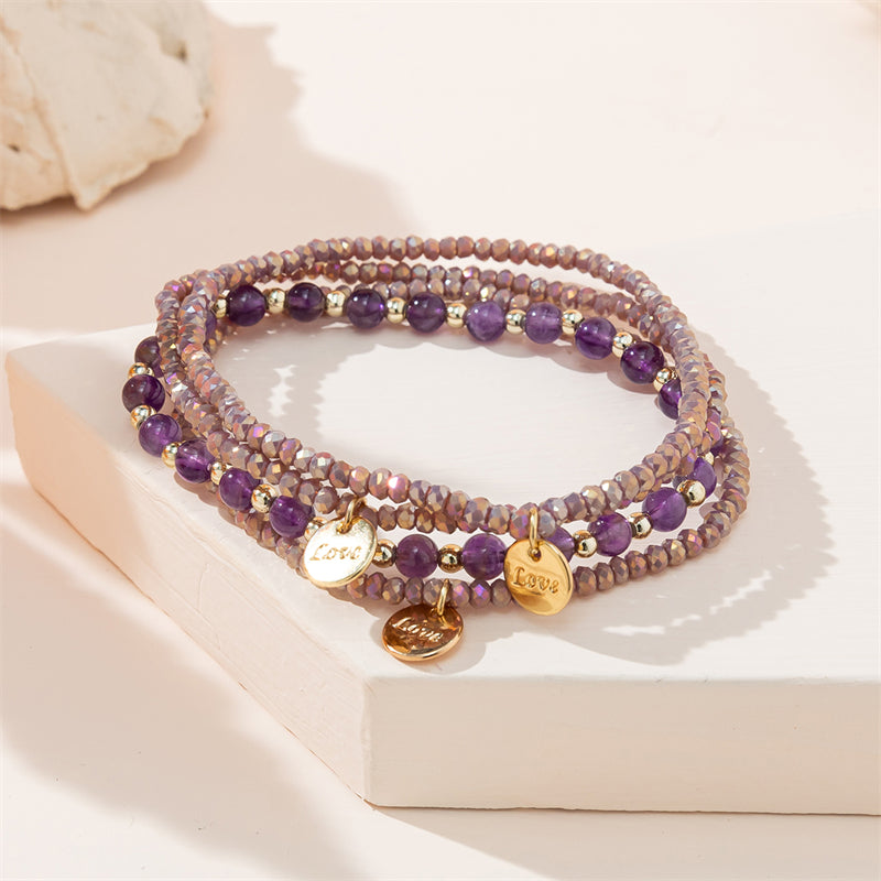 Casual Simple Style Geometric Artificial Crystal Beaded Women's Bracelets