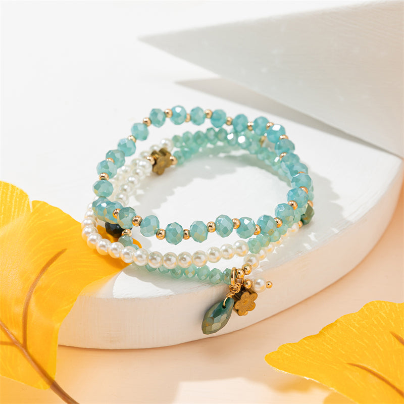 Casual Simple Style Geometric Artificial Crystal Beaded Women's Bracelets