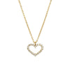 Sterling Silver Elegant Simple Style Heart Shape Zircon Pendant Necklace