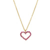 Sterling Silver Elegant Simple Style Heart Shape Zircon Pendant Necklace