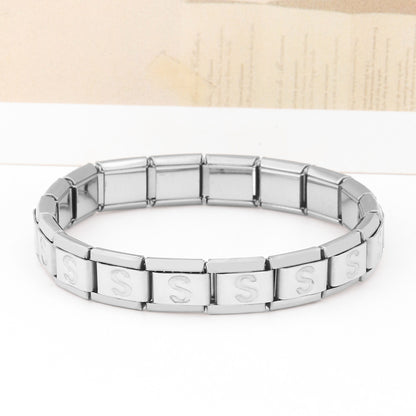 Stainless Steel IG Style Letter Polishing Bracelets