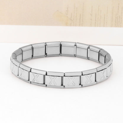 Stainless Steel IG Style Letter Polishing Bracelets