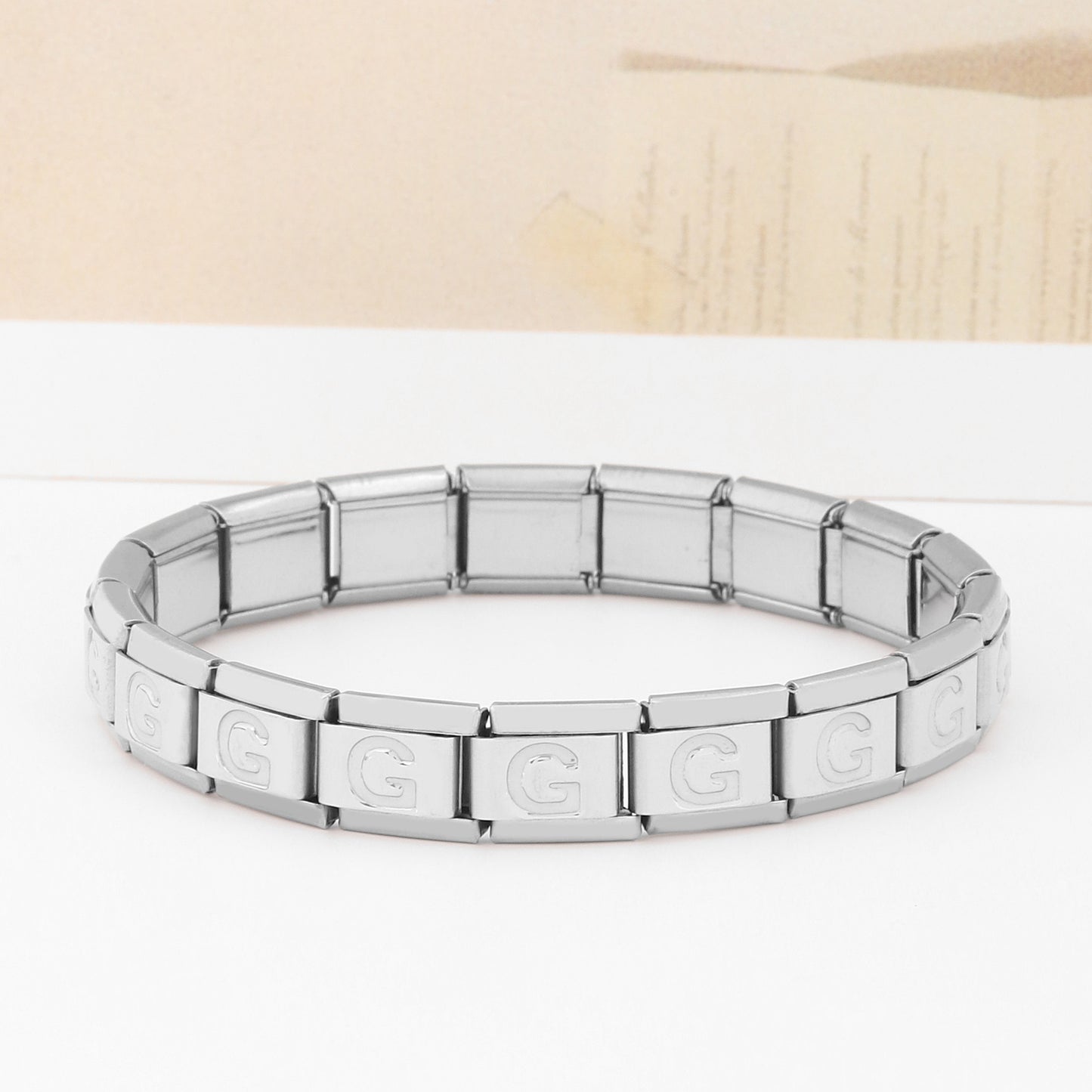 Stainless Steel IG Style Letter Polishing Bracelets