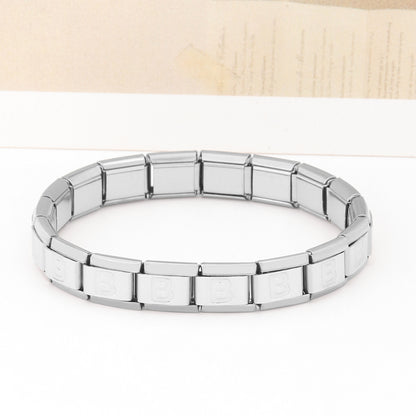 Stainless Steel IG Style Letter Polishing Bracelets