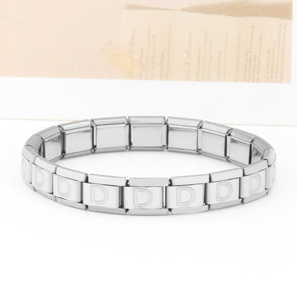 Stainless Steel IG Style Letter Polishing Bracelets