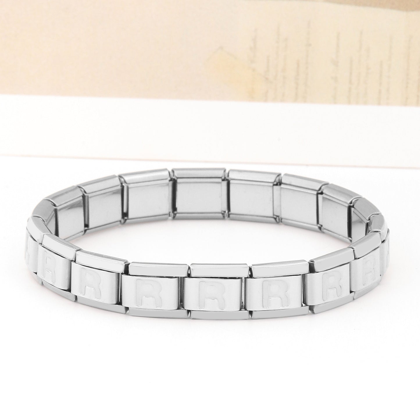 Stainless Steel IG Style Letter Polishing Bracelets