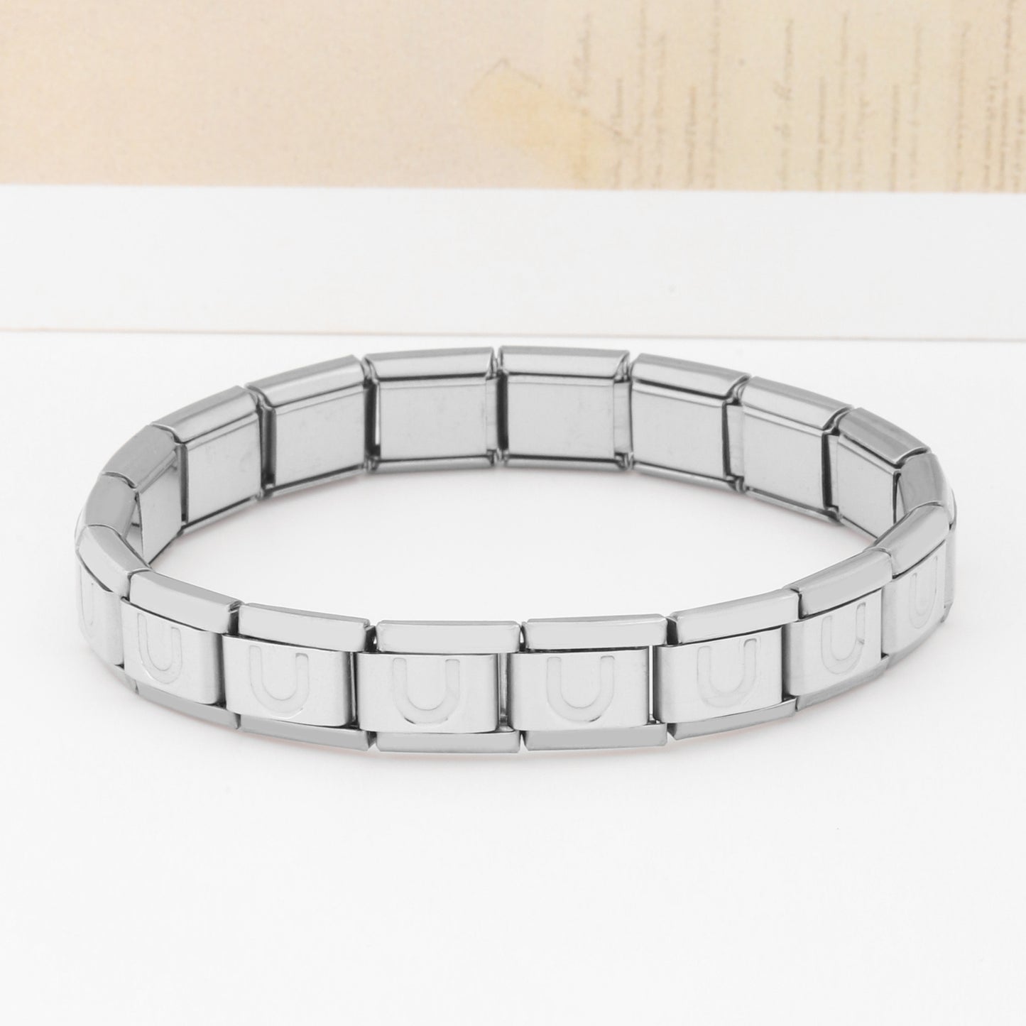 Stainless Steel IG Style Letter Polishing Bracelets