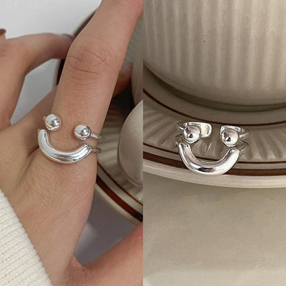 Wholesale Simple Style Square Heart Shape Bow Knot Copper Silver Plated Rings