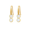 1 Pair Elegant Cute Luxurious Round Inlay Stainless Steel Titanium Steel Artificial Pearls 18K Gold Plated Drop Earrings