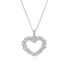 Copper 18K Gold Plated Elegant Heart Shape Inlay Zircon Pendant Necklace