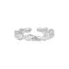 Sterling Silver Simple Style Irregular Plating Open Rings