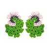 1 Pair Casual Leaf Flower Enamel Zinc Alloy Ear Studs