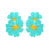 1 Pair Casual Leaf Flower Enamel Zinc Alloy Ear Studs