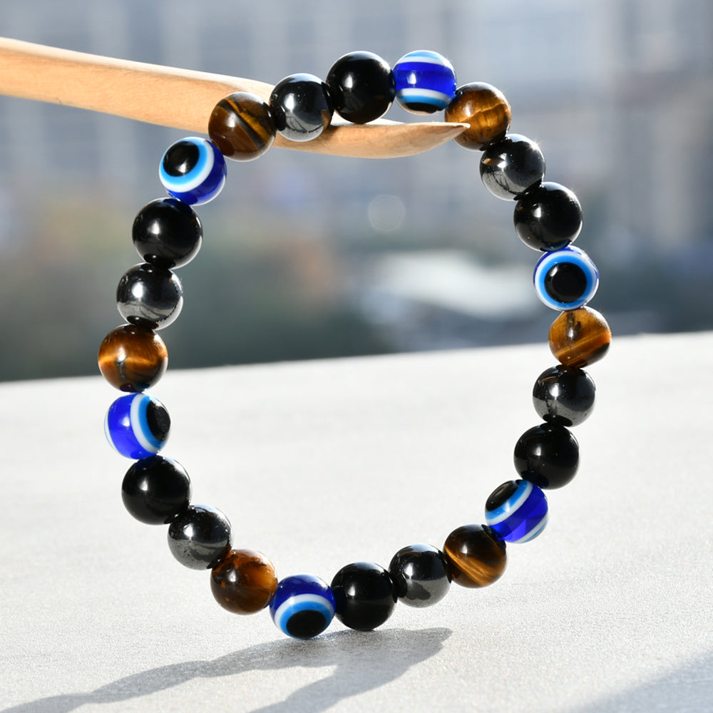 Simple Style Classic Style Round Artificial Gemstones Beaded Unisex Bracelets