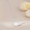 Copper Sweet Rabbit Irregular Plating Pendant Necklace