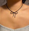 Sweet Bow Knot Seed Bead Women's Choker