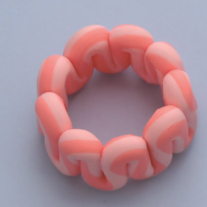 Wholesale Jewelry Simple Style Classic Style Color Block Clay Rings