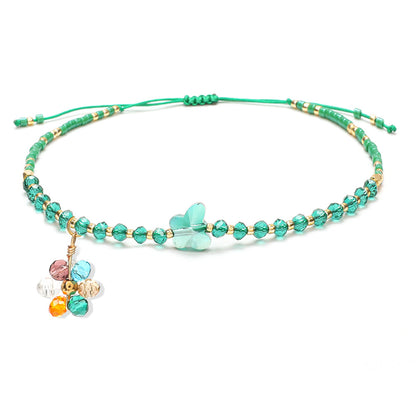 Simple Style Classic Style Butterfly Artificial Crystal Beaded Women's Drawstring Bracelets