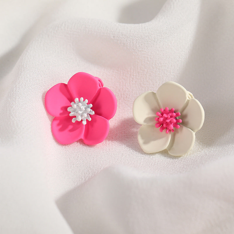 1 Pair Sweet Flower Stoving Varnish Alloy Ear Cuffs